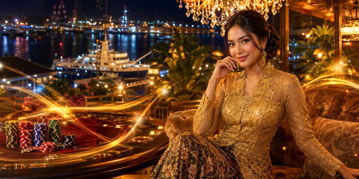Pemain Malaysia menikmati kasino dalam talian rbtv777 dengan pakaian tradisional kebaya